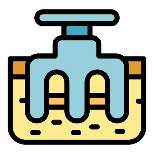 Melk productie pictogram kleur omtrek vector — Stockvector