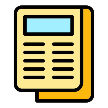 Pazarlama karışık plan renk ana hatları vektörü