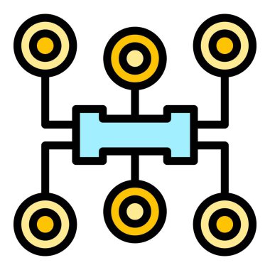 Dijital hedef kitle renk ana hatları vektörü