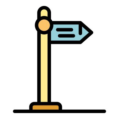 Metro gösterge simgesi renk ana hatları vektörü