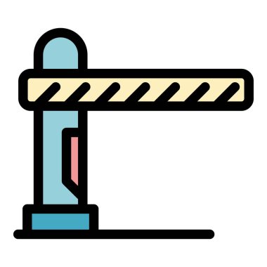 Plastik yol bariyeri renk çizgisi vektörü