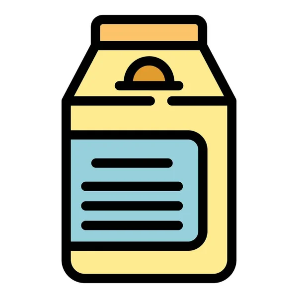 Pack dairy product icon color outline vector — стоковый вектор