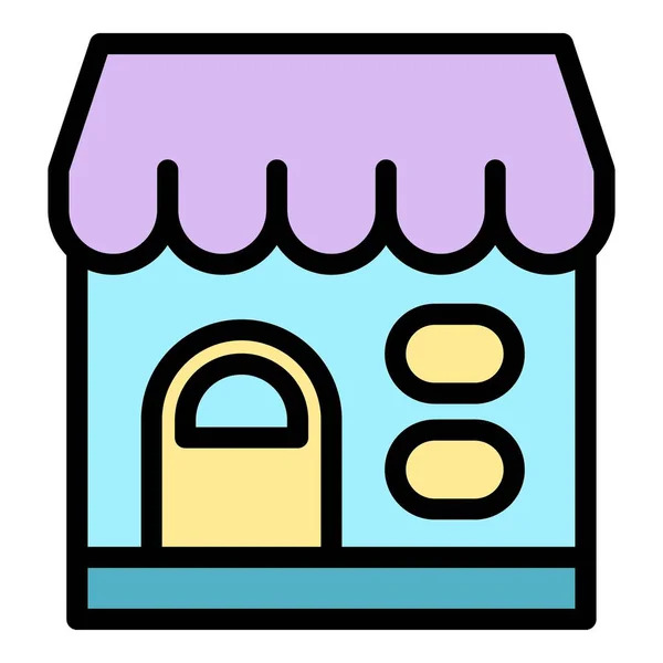Marketplace icono color contorno vector — Archivo Imágenes Vectoriales