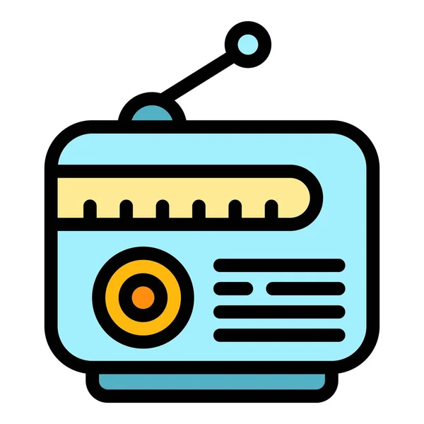 Radio promotion icon color outline vector — Vettoriale Stock