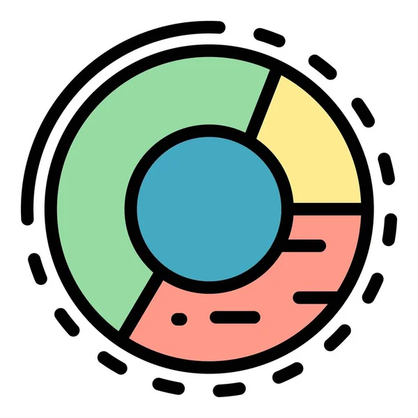 Market infographic icon color outline vector — ストックベクタ