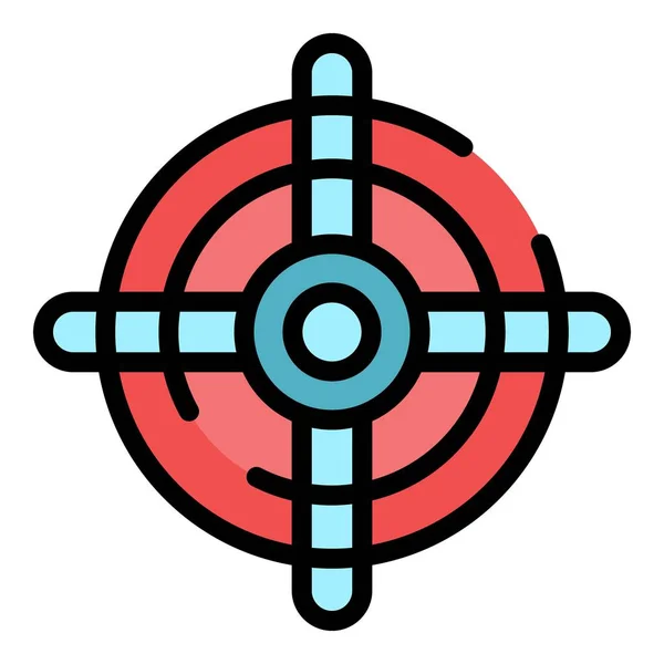 Modern target audience icon color outline vector — ストックベクタ