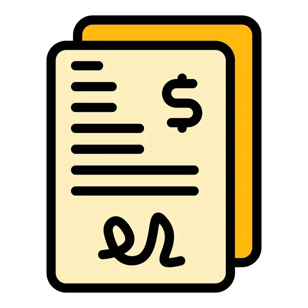 Paper transfer money icon color outline vector — Stock vektor