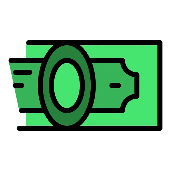 Dollar money transfer icon color outline vector — Wektor stockowy