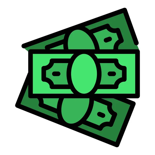 Service transfert d'argent icône couleur contour vecteur — Image vectorielle
