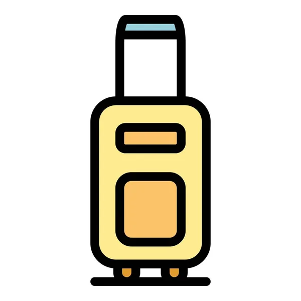 Baggage icon color outline vector — Stock Vector