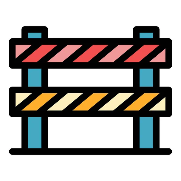 Roadblock pictogram kleur omtrek vector — Stockvector