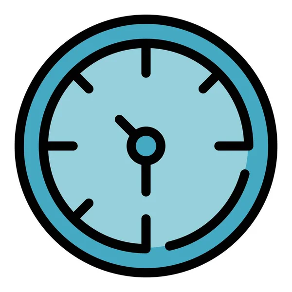 Vetor de contorno de cores de ícone de gerenciamento de tempo Seo — Vetor de Stock