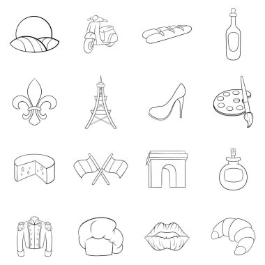 Fransa simgeleri vektör ana hatlarını belirledi