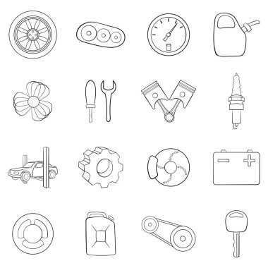 Otomatik yedek parça simgesi ana hatlarını ayarla