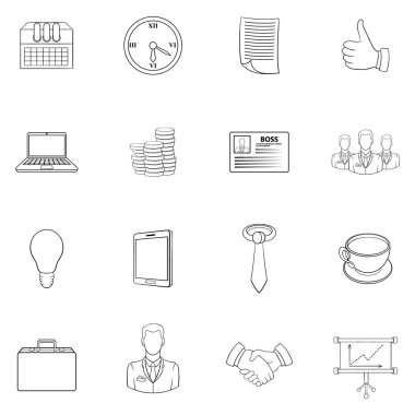 İş adamı simgesi ana hatlarını ayarladı