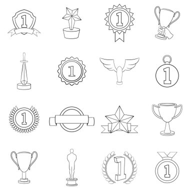 Ödül ödül simgesi seti ana hatları