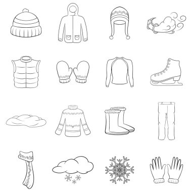 Kışlık giysi simgesi ana hatları