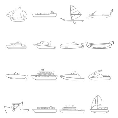 Gemi ve tekne simgesi ana hatları ayarlandı