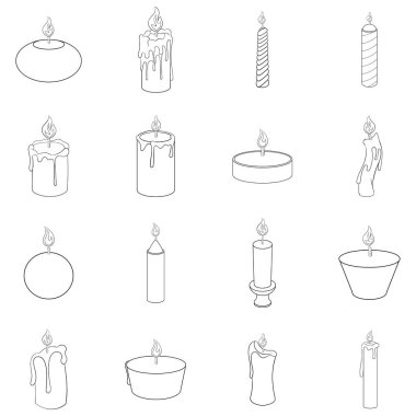 Farklı mum simgesi ana hatları