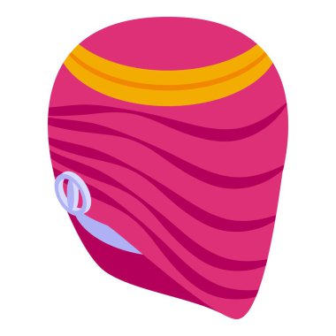 Arap türban ikonu izometrik vektörü. Arap şapkası