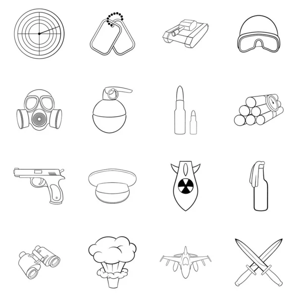 Conjunto de iconos de guerra — Vector de stock