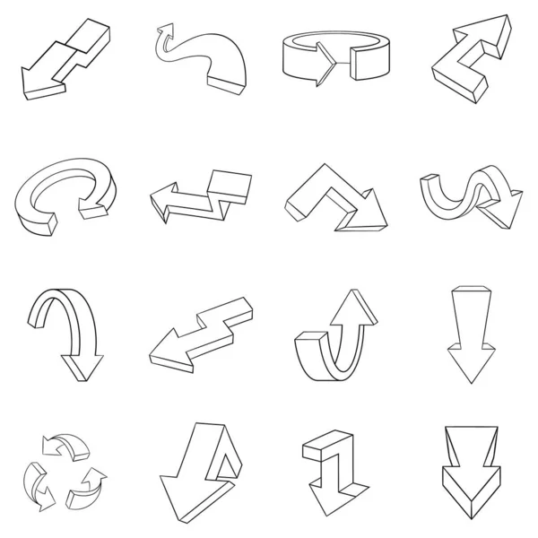 Conjunto de iconos de flecha — Vector de stock
