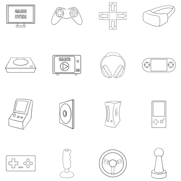 Conjunto de iconos de videojuego — Vector de stock