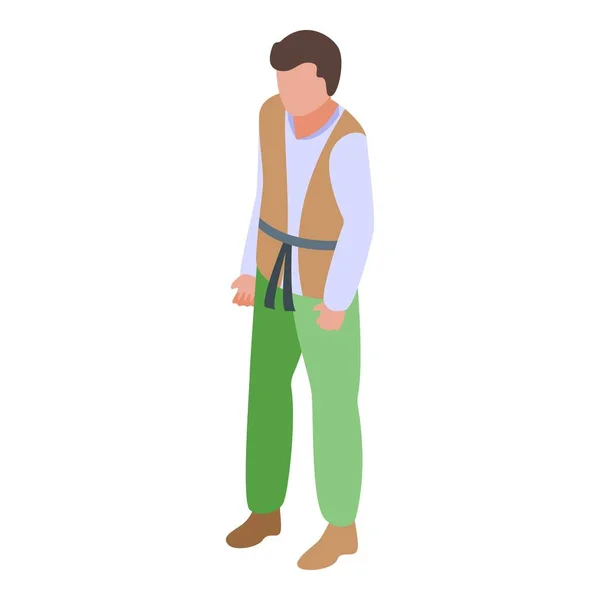 Medieval man icon isometric vector. People character — Stock Vector
