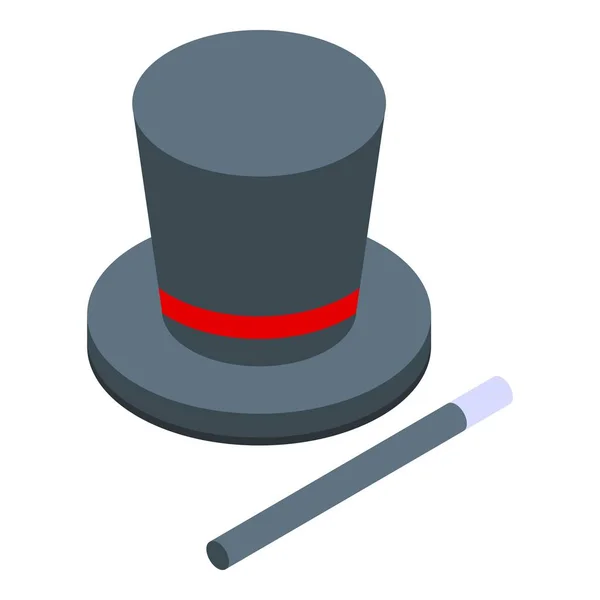 Magic top house icon isometric vector. Male hat — Stock Vector