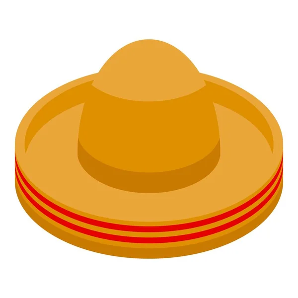 Ícone de chapéu mexicano vetor isométrico. cone feliz — Vetor de Stock