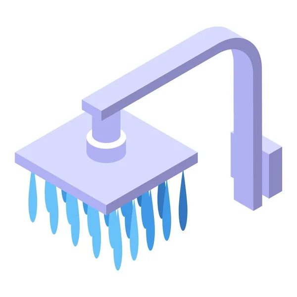 Ikona sprchové hlavice izometrický vektor. Koupelnová voda — Stockový vektor