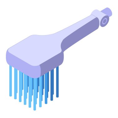 Duş başlığı ikonu izometrik vektörü. Su banyosu