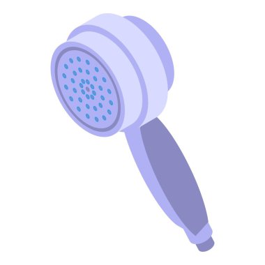 Duş başlığı ikonu izometrik vektörü. Su banyosu