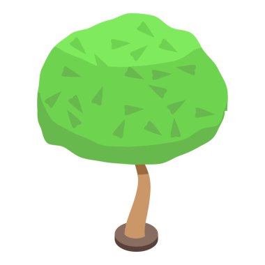 Ağaç çiftçisi ikonu izometrik vektörü. Bahçe süslemesi