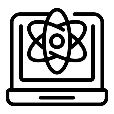 Yönetim sistemi simgesi ana hatları vektörü öğreniliyor. Eğitim al.