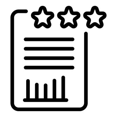 Kağıt simgesi ana hatları vektörü öğreniliyor. Sistem eğitimi