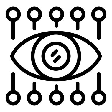 Sanal eğitim ikonu ana hatları vektörü. Çevrim içi eğitim