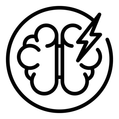 Beyin fırtınası ikon anahat vektörü. Kritik düşünce