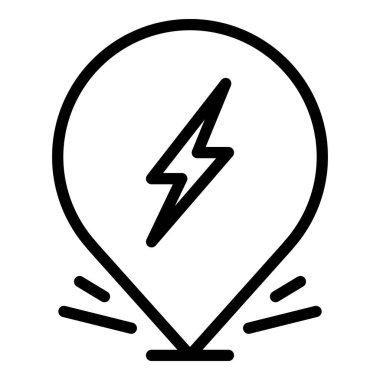 Konum fikri simgesi dış hat vektörü. Yetenekli insan.