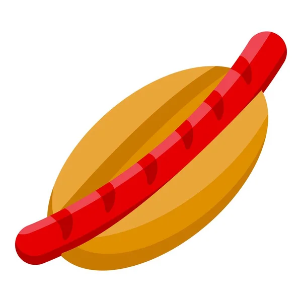 Icône de hot dog allemand vecteur isométrique. Top des aliments — Image vectorielle