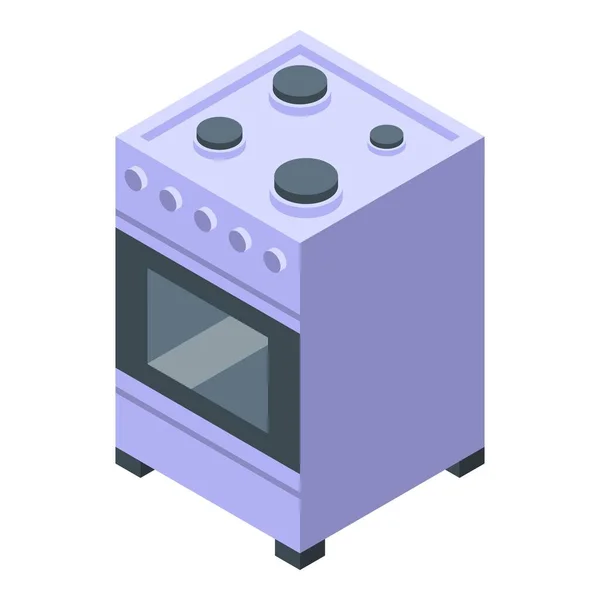 Kochherd-Symbol isometrischer Vektor. Küchenpfanne — Stockvektor