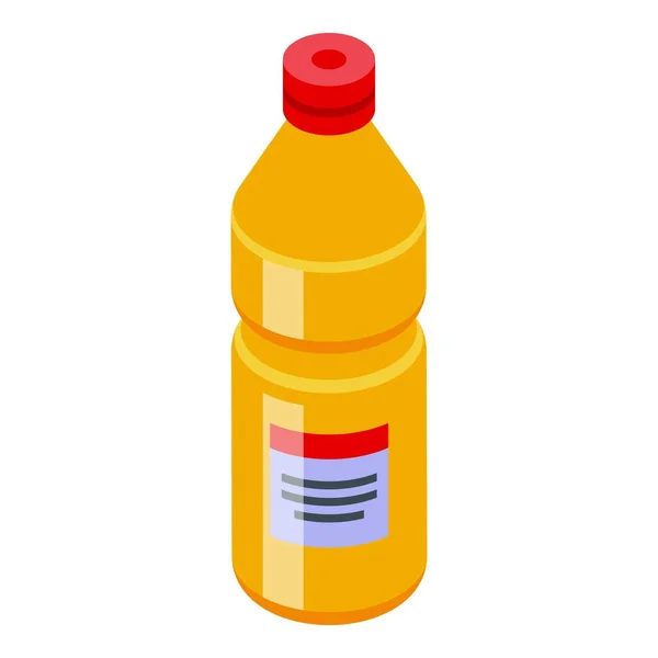 Ισομετρική διανυσματική εικόνα μπουκαλιού λαδιού. Ηλιόλουστη τροφή — Διανυσματικό Αρχείο