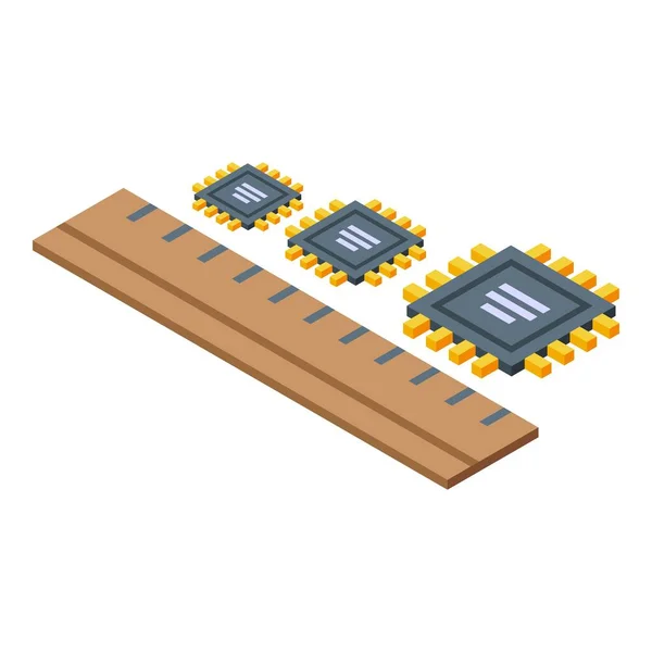 Icona di comprensione del processore vettore isometrico. Idea imprenditoriale — Vettoriale Stock