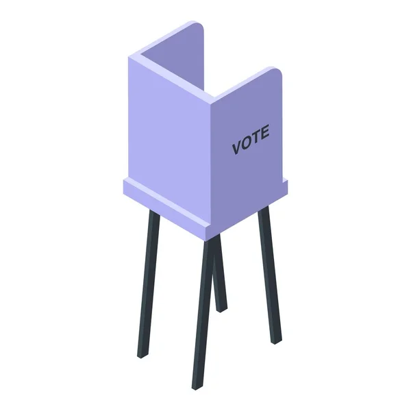 Votar icono cabina vector isométrico. Elecciones en cabina — Archivo Imágenes Vectoriales