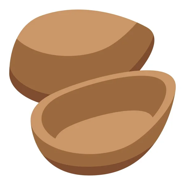 Изометрический вектор иконы яйца какао-подарка. Шоколадки — стоковый вектор