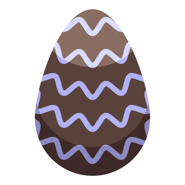 Vettore isometrico icona uovo cioccolato al latte. Uovo di Pasqua — Vettoriale Stock