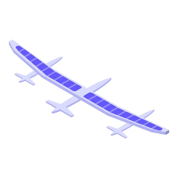 Airplane solar panel icon isometric vector. Energy cell — Stock Vector