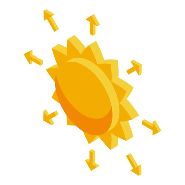 Ikone der Solarenergie isometrischer Vektor. Elektrik — Stockvektor