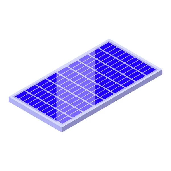 Icona pannello solare blu vettore isometrico. Potenza cellulare — Vettoriale Stock