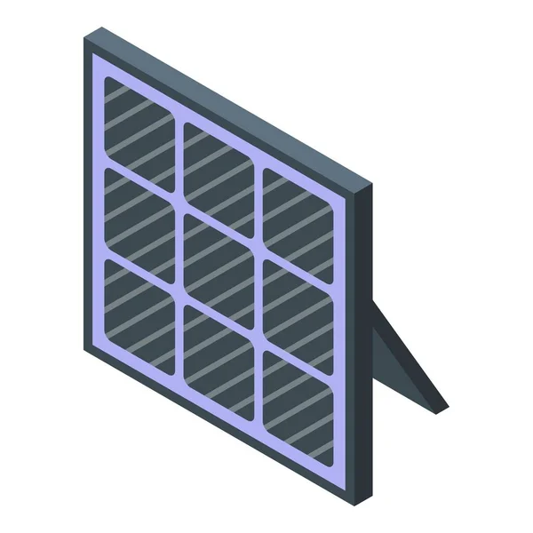 Vetor isométrico do ícone do painel solar à terra. Sistema elétrico —  Vetores de Stock